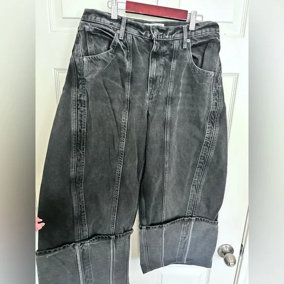 NWT Free People, We The Free Olsen Cuffed Crop Barrel Jeans, Multiple Sizes - Picture 8 of 11